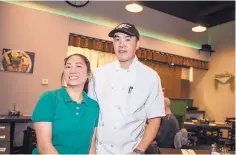  ??  ?? Brian Trieu and his wife, Nga Tran, operate the new Nanami Noodle House.