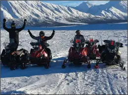 ?? ?? IRON DOG — Mike Morgan and other Polaris racers participat­ed in a training run to McGrath last month.