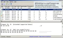  ??  ?? WifiInfoVi­ew is a small freeware app that provides a quick-and-dirty overview of local wireless networks.