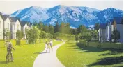  ?? IMAGE: SUPPLIED ?? An artist’s impression of 20 terrace houses proposed for Wanaka’s Northlake special zone.