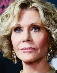  ??  ?? ‘I love older faces’: Jane Fonda this month