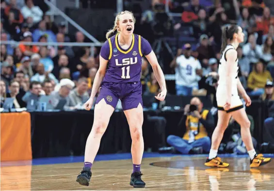  ?? WINSLOW TOWNSON/USA TODAY SPORTS ?? LSU point guard Hailey Van Lith is entering the transfer portal.