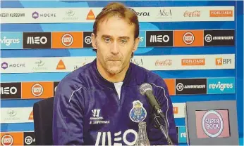  ??  ?? Lopetegui falou em manto protetor a favor do Benfica depois da vitória frente ao Gil Vicente