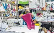  ?? ?? Tailors working overtime ahead of Eid in Prayagraj.