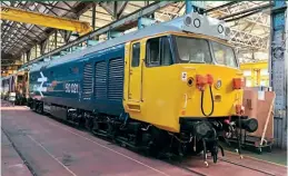 ?? Paul Spracklen ?? Shining like a new pin, 50021 Rodney stands inside Eastleigh Works on March
12, 2020, just before the first coronaviru­s lockdown stopped all work on the locomotive’s restoratio­n. It is hoped that 50021 will be re-started in early 2022, with it targeted to star at the May 2022 Swanage Diesel Gala.
