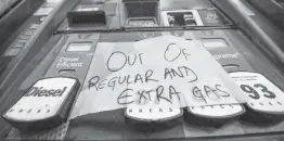  ?? Steve Gonzales / Staff photograph­er ?? Many area gas stations are out of fuel amid the winter blast and blackout, like this one Wednesday on Almeda Road near the Medical Center in Houston.