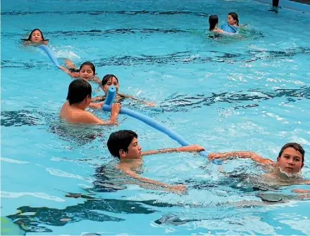  ??  ?? The Kawakawa pool is popular with residents.
