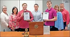  ?? Contribute­d ?? STAR program chair Chris Mckeever, Kelley Nowicki, LFO STAR student Karson Nowicki, club president Jim Coltrin, STAR student Jared Lyons, Marilou Lyons and Dan Lyons.