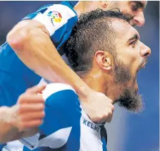  ??  ?? FIGURA. El jugador Borja Iglesias del Espanyol celebra tras marcar contra el Athletic de Bilbao.