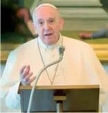  ?? F.E. ?? El papa Francisco aborda temas espinosos en la Iglesia.