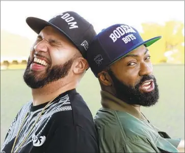  ?? Kirk McKoy Los Angeles Times ?? BRONX NATIVES Mero (a.k.a. Joel Martinez, left) and Desus (Daniel Baker) are also Twitter luminaries.