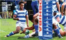  ??  ?? NEW HISTORY This try by Zyan Holo was the beginning of St Peter’s magical run towards being national champions.