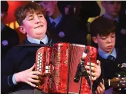  ??  ?? St Brendan’s student Liam Kerrisk on accordion.