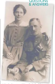  ??  ?? John Anderson and his wife Nell – Bill is keen to learn about John’s service in WW1