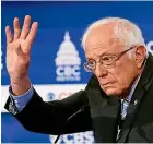  ?? AP ?? Senator Bernie Sanders faced a pileon from rivals yesterday in South Carolina.