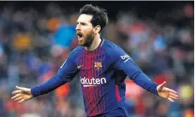  ?? AP ?? Messi volvió a resolver un partido y despegó al Barcelona en la Liga .