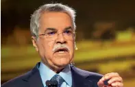  ?? — Bloomberg ?? Ali Al Naimi was the architect of the Opec’s 2014 strategy to continue pumping amid a global glut.