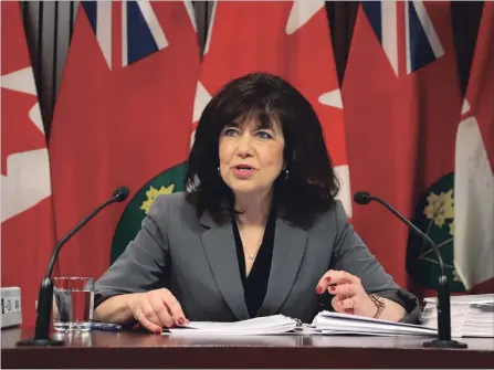  ?? RENE JOHNSTON TORONTO STAR ?? Ontario Auditor General Bonnie Lysyk releases her 2018 annual report at Queen’s Park on Wednesday. She found problems with a slew of programs.