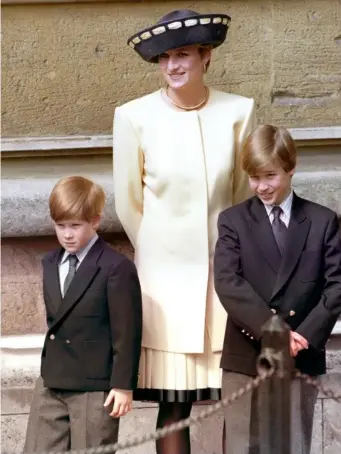  ?? (PA) ?? Diana with William and Harry on 19 April 1992