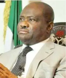  ??  ?? Governor Wike