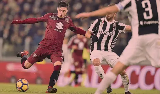  ?? GETTY ?? Daniele Baselli, 25 anni, in un momento del derby di Coppa Italia contro la Juve: quest’anno per lui 22 presenze in campionato e 2 in Coppa Italia