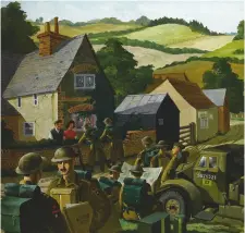  ??  ?? This painting by Michael Ford shows men from the 3rd Infantry Division—the first British division to land at Sword Beach on D-day