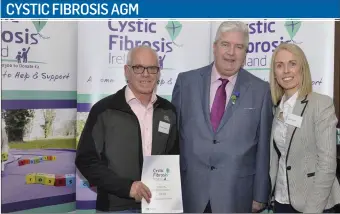  ??  ?? Brendan Sands (Sligo Branch), Philip Watt CEO CF Ireland and Lisa Pepper (CF Northern Ireland) at the Cystic Fibrosis Ireland annual conference, Crowne Plaza Hotel, Dundalk, on April 6th and 7th.