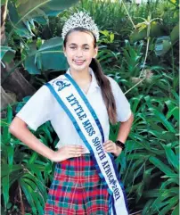 ??  ?? Newly crowned Little Miss South Africa 2021, Daniella Burgess