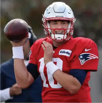  ?? NAncY lAnE / HErAlD STAFF FIlE ?? HERE WE GO: Mac Jones makes his NFL regular-season debut today against Miami.