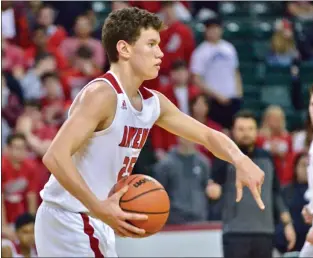  ?? KYLE FRANKO/ TRENTONIAN FILE PHOTO ?? Robbinsvil­le’s Ryan Smith in action against Nottingham during a MCT semifinal game at CURE Insurance Arena during the 2019-20 season. Robbinsvil­le finished the regular season as one of the top four teams in the CVC.