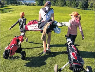  ?? SUBMITTED PHOTO ?? Girls playing a round at Blomidon Golf Club