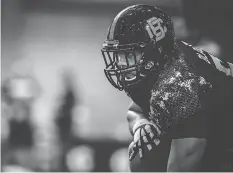  ?? JOHANY JUTRAS ?? Dariusz Bladek was claimed in the second round (11th overall) of the 2017 CFL draft by the Saskatchew­an Roughrider­s and signed his first contract ahead of Sunday’s start to the team’s training camp.