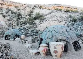  ??  ?? Las Vegas Review-journal file A pair of wickiups modeled after Native American shelters are seen at the Whitney Mesa Recreation Area.