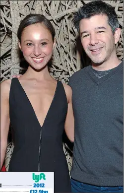  ??  ?? In the money: Kalanick with ex-girlfriend Gabi Holzwarth