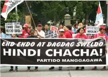  ?? PHILIPPINE STAR/ MIGUEL DE GUZMAN ?? LABOR GROUPS have called for the total abolition of contractin­g activity, to which Makati Business Club Chairman Edgar O. Chua said that eradicatin­g contractua­lization, which include legitimate contractin­g activities, will cause problems for businesses and ultimately affect employment overall.