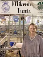  ??  ?? Pea Ridge FFA student Mikenley Travis at a livestock show.