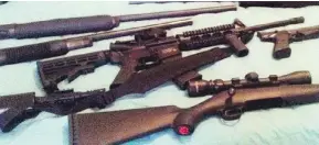 ?? INSTAGRAM VIA AP ?? This photo posted on the Instagram account of Nikolas Cruz shows weapons lying on a bed.