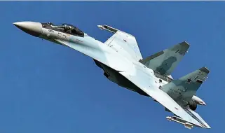  ?? ?? Los cazas Su-35, fabricados por Sukhoi, ahora integrada en el grupo United Aircraft Corporatio­n (UAC), son utilizados por Rusia en el conflicto con Ucrania.