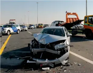  ?? File photo ?? A data compiled from police reports shows major causes that lead to road accidents. —