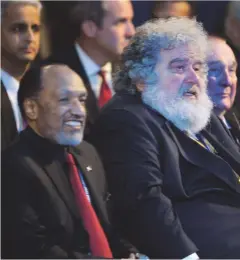  ??  ?? Power...Chuck Blazer at the awarding of the 2018 and 2022 World Cup hosting rights