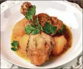  ?? FOOD STYLING BY OZZY LLANES AND ALEX VALDIVIA / CHRIS HUNT/FOR THE AJC ?? Fricassee de Pollo con Papas (Chicken Fricassee with Potatoes).