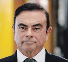  ?? AGENCE FRANCE-PRES ?? Nissan Motor Co.’s chair Carlos Ghosn was arrested Monday and will be dismissed after he allegedly under-reported his income and engaged in other misconduct. He has been at at Nissan for 19 years.