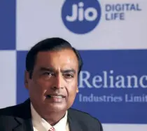  ??  ?? Industries Chairman Mukesh Ambani at the company’s annual general meeting on August 12, 2019.