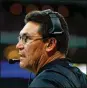  ??  ?? Panthers coach Ron Rivera is impressed with Bengals quarterbac­k Andy Dalton and Cincinnati’s front seven on defense.