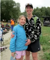  ??  ?? Above left: Janice and Ringi van drivers extreme. Above right: Crossing a river and not getting your boots wet. Bottom: Dr Anne La Flamme aand her daughter Josie enjoying the lunch stop.