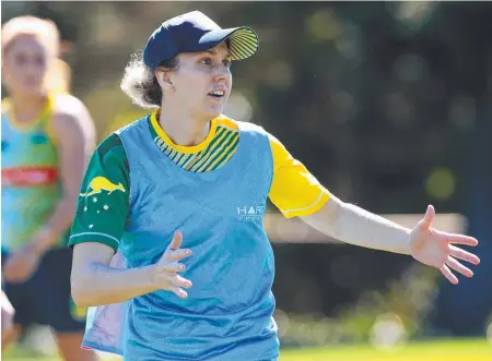  ?? Picture: ADAM HEAD ?? Karina Brown and the Jillaroos train at Royal Pines on the Gold Coast.