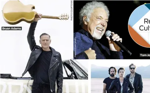  ?? ?? Bryan Adams
Tom Jones