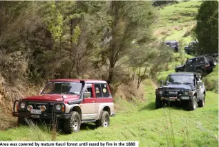  ??  ?? Area was covered by mature Kauri forest until razed by fire in the 1880