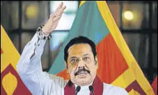  ?? REUTERS ?? Sri Lanka's newly appointed Prime Minister Mahinda Rajapaksa addresses a gathering.