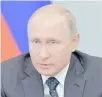  ??  ?? Vladimir Putin